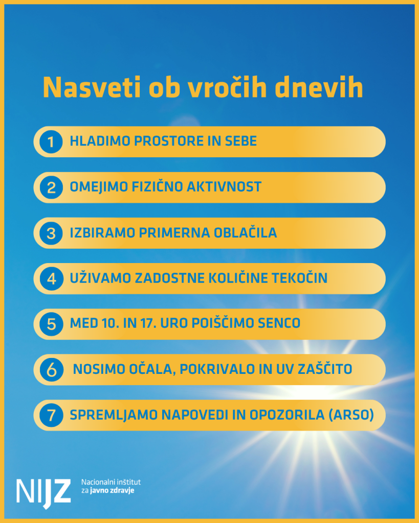 Nasveti ob vročih dneh