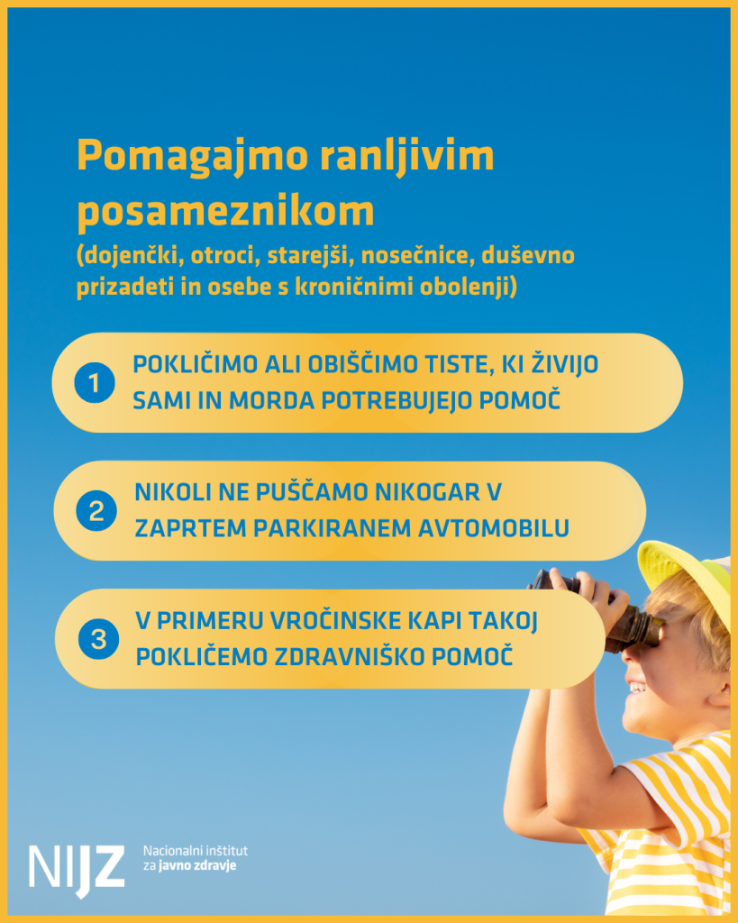 pomagajmo ranljivim posameznikom, vročina